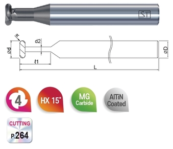 <span>4RTCC</span> 4F Round T Slot Cutter-Coating