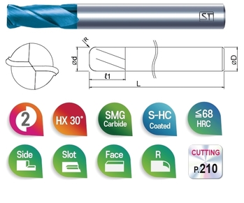 <span>2CLH</span><br /> 2F Corner Radius Long for Super Hardened Steels