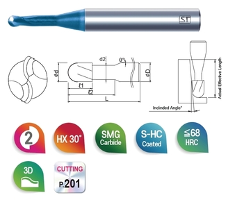 <span>2NBH</span> 2F Necked Ball End for Super Hardened Steels